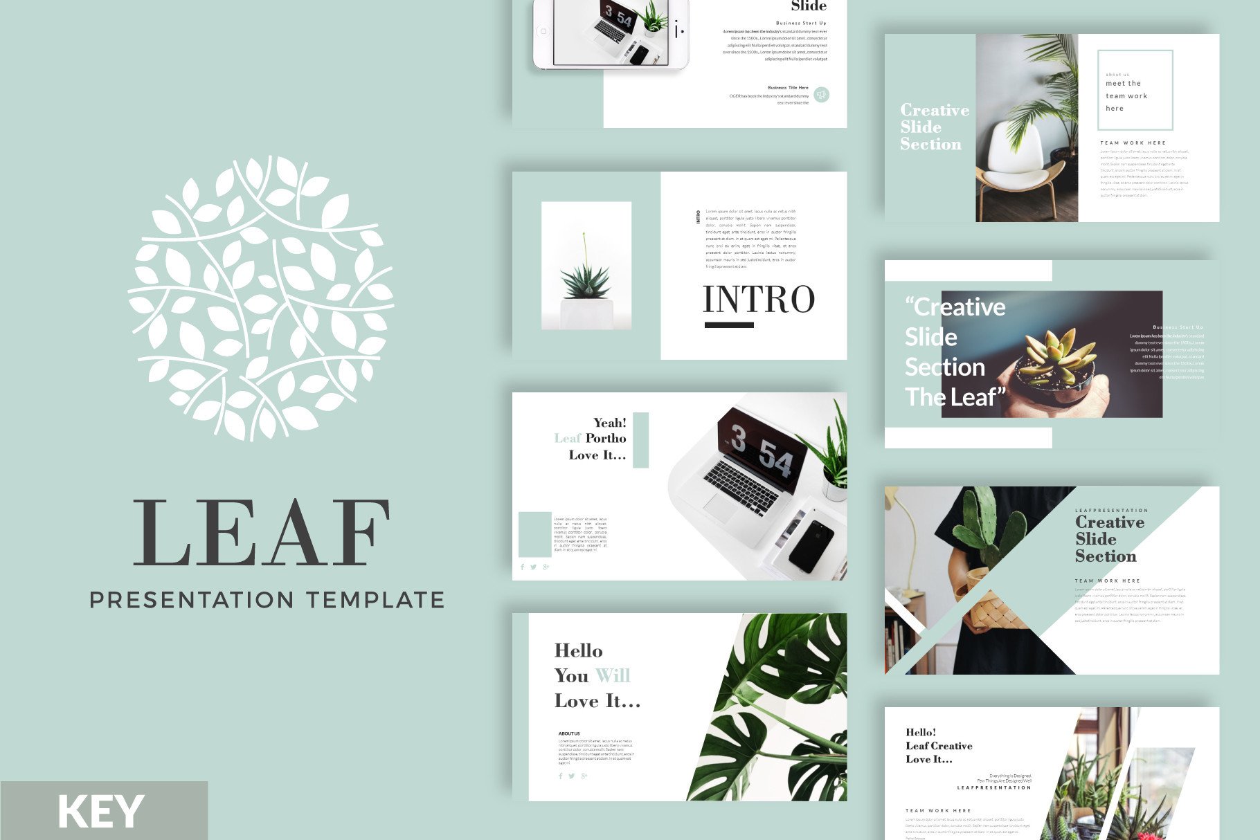 Leaf Keynote Template Graphic by luckysign · Creative Fabrica
