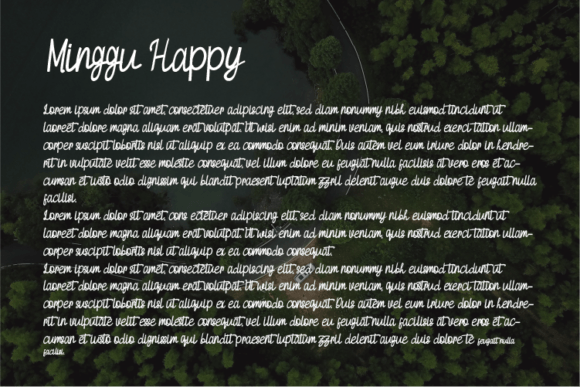 Minggu Happy Font font preview - 2