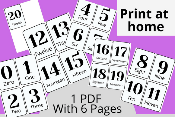 Numbers Flash Cards for Kids