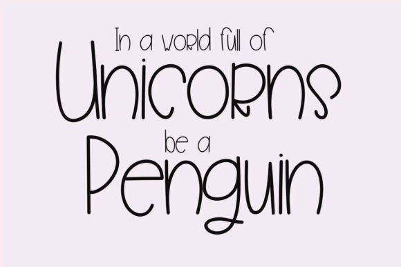 Penguin Farts Font PNG with transparent background - Preview 2