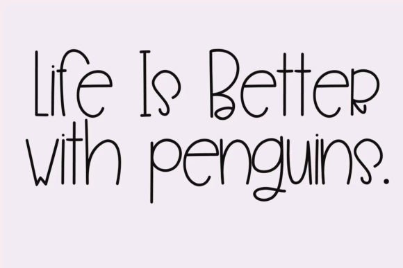 Penguin Farts Font PNG with transparent background - Preview 3