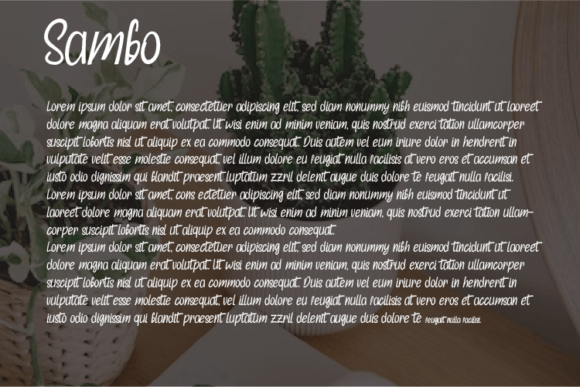 Sambo Font PNG with transparent background - Preview 2