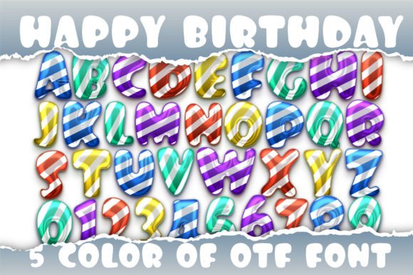 Happy Birthday Font - Preview 6