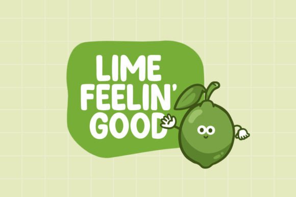 Lime Days Font PNG with transparent background - Preview 1
