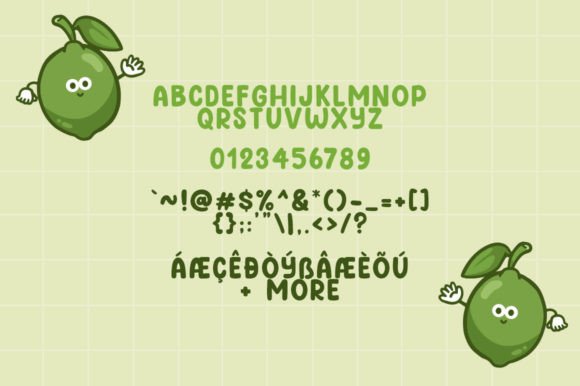 Lime Days Font PNG with transparent background - Preview 3