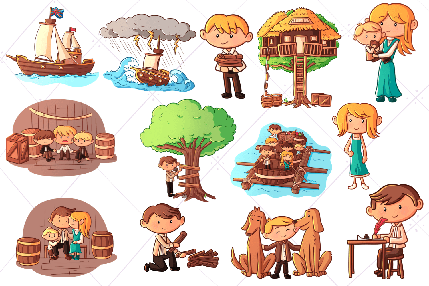Swiss Family Robinson Clip Art
