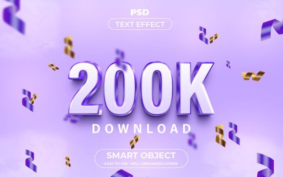 200k Download 3D Editable Text Effect Gráfico Estilos de Capa Por mdjahidul99519