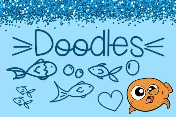 Fish Face Font PNG with transparent background - Preview 3
