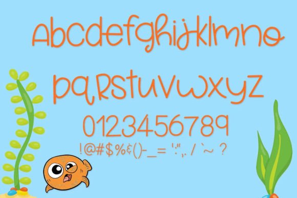 Fish Face Font PNG with transparent background - Preview 4