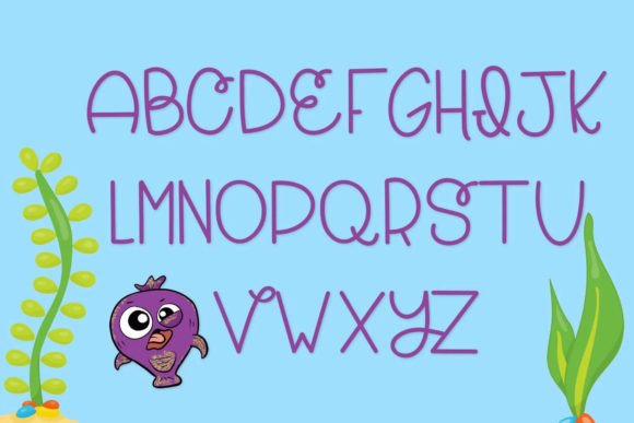 Fish Face Font PNG with transparent background - Preview 5
