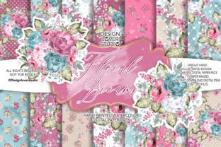 Floral Dreams Digital Paper Pack Graphic by designloverstudio ...