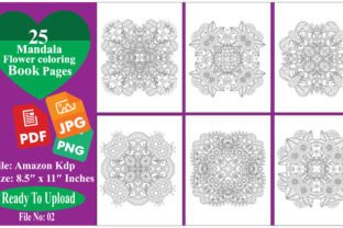 Flower Mandala Coloring Book Pages KDP Graphic by Mahira Pro · Creative ...
