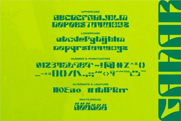 Gahar Font PNG with transparent background - Preview 5