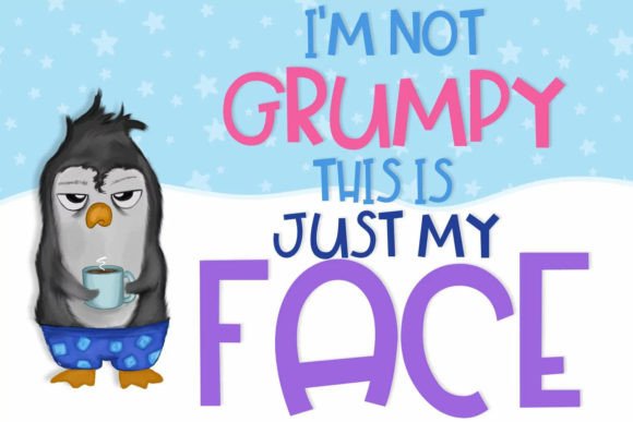 Grumpy Penguin Font - Preview 1