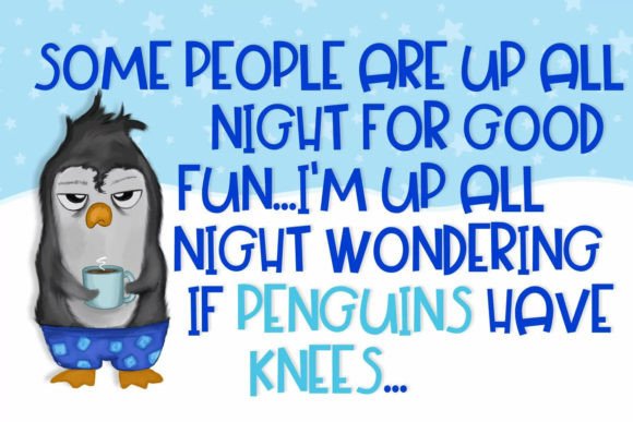 Grumpy Penguin Font - Preview 2