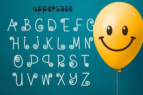 Happy Swirl Font PNG with transparent background - Preview 2