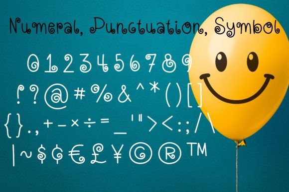 Happy Swirl Font PNG with transparent background - Preview 4