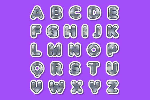 Japanese Frame Font PNG with transparent background - Preview 1