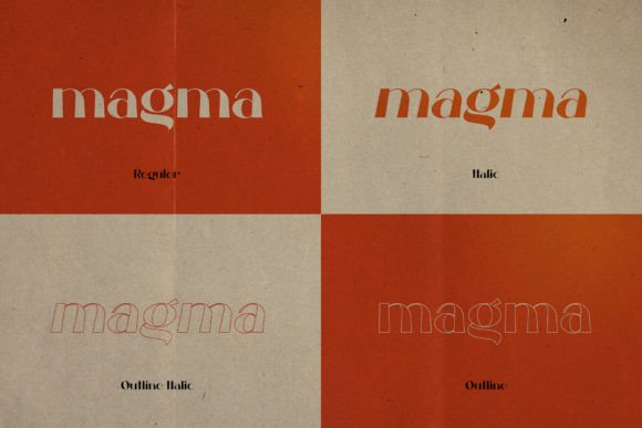 Magma Font PNG with transparent background - Preview 1