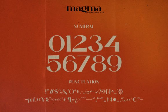 Magma Font PNG with transparent background - Preview 5