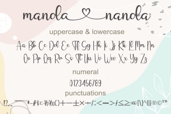 Manda Nanda Font PNG with transparent background - Preview 4