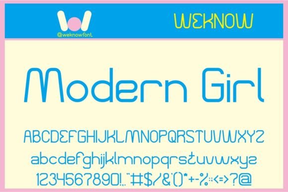 Modern Girl Sans Serif Font By weknow