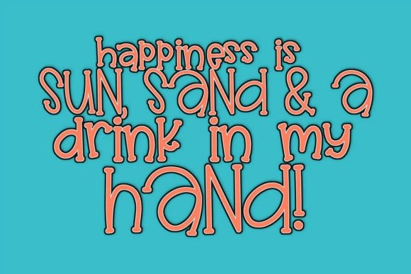 Peach Punch Font PNG with transparent background - Preview 1