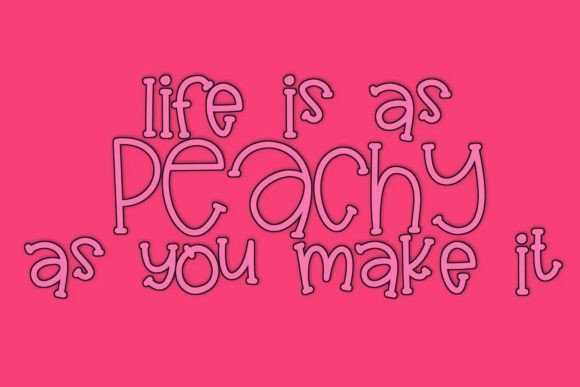 Peach Punch Font PNG with transparent background - Preview 2