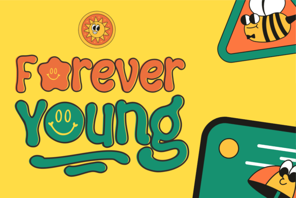 Retro Emoje Font PNG with transparent background - Preview 3