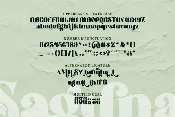 Saguna Font PNG with transparent background - Preview 5