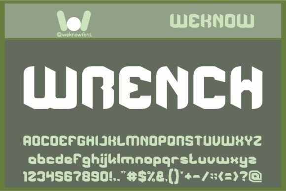 Screwdriver Font PNG with transparent background - Preview 2