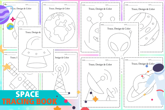 Space Activity Book Grafika Materiały dydaktyczne Przez Teachermmm