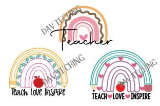 Teacher Rainbow Svg Png Graphic by Dev Teching · Creative Fabrica