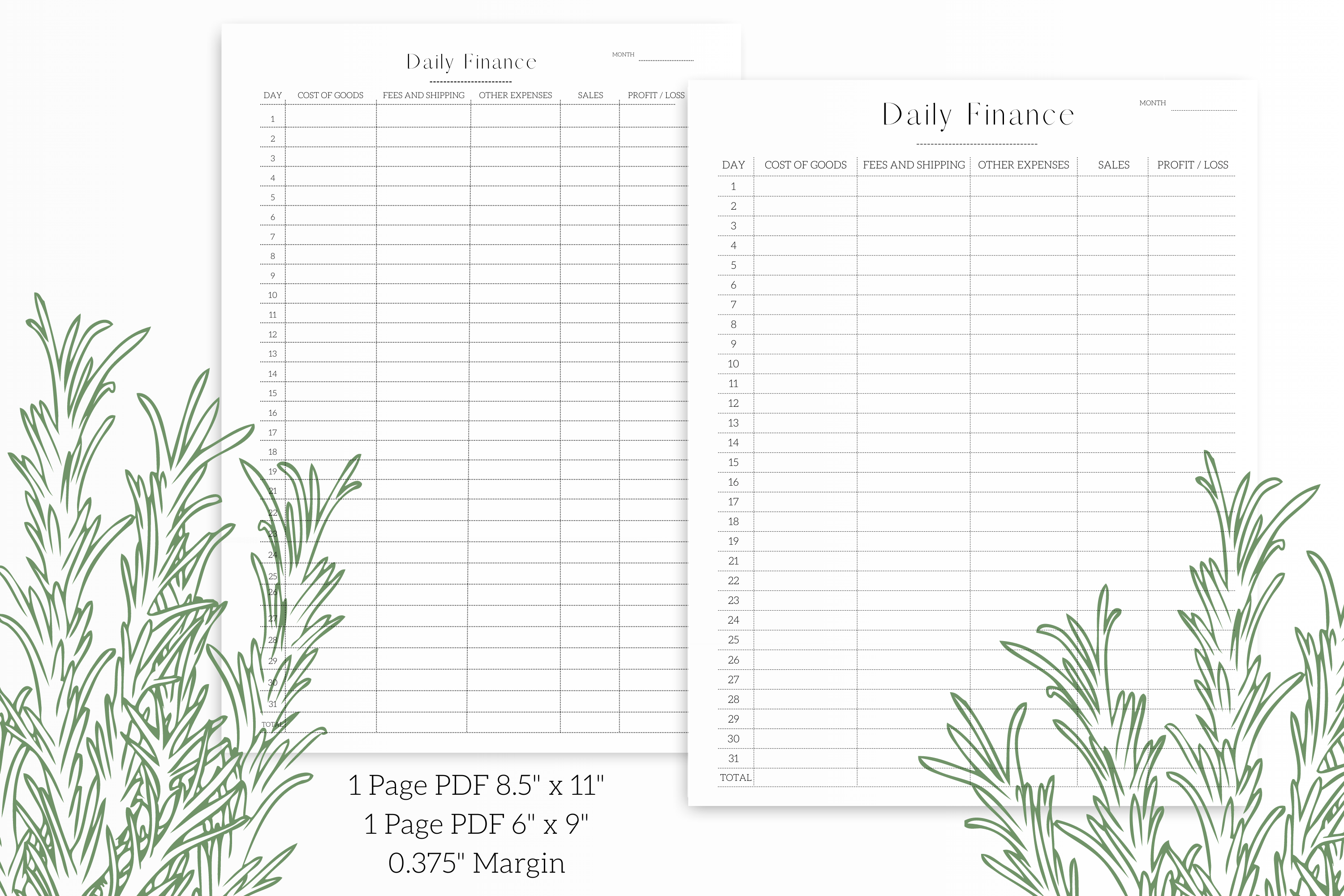 Daily Finance Sheet. Daily Sales Tracker Graphic by Xpression Design ...