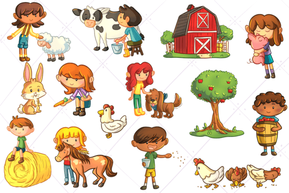 Day at the Farm Clip Art Collection