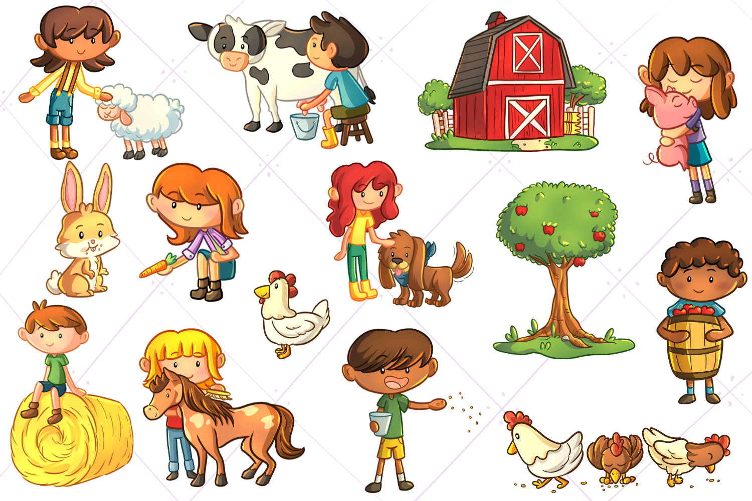 Day at the Farm Clip Art Collection