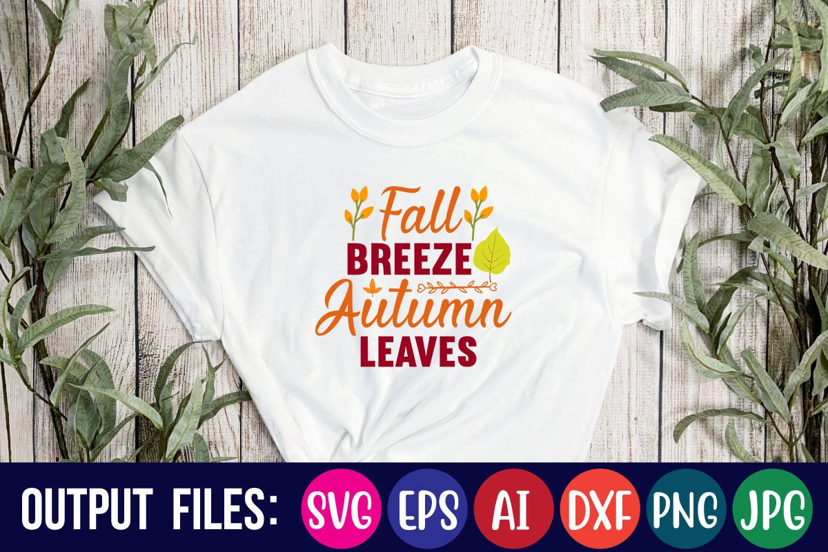 Fall Breeze Autumn Leaves Graphic by creative mass · Creative Fabrica