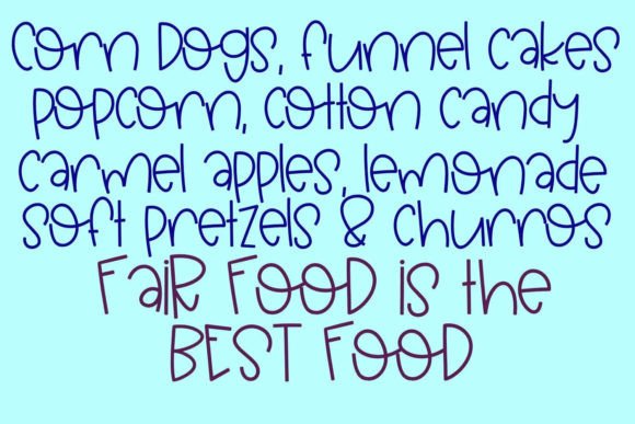 Funnel Cakes Font PNG with transparent background - Preview 2