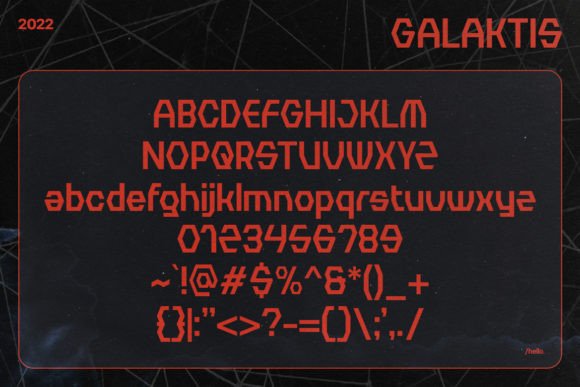 Galaktis Font PNG with transparent background - Preview 2