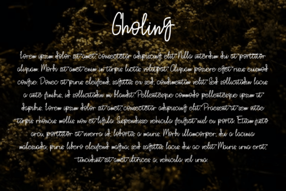 Gholing Font - Preview 5