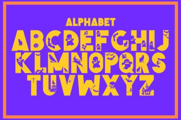 Halloween Spooky Font PNG with transparent background - Preview 1