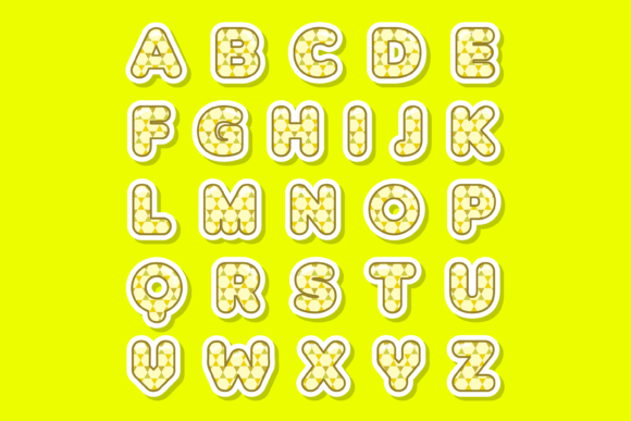 Hex Star Font PNG with transparent background - Preview 1