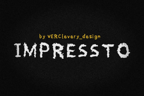 Impressto Font PNG with transparent background - Preview 1