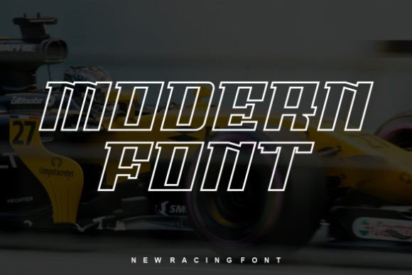 Line Racinge Font PNG with transparent background - Preview 1