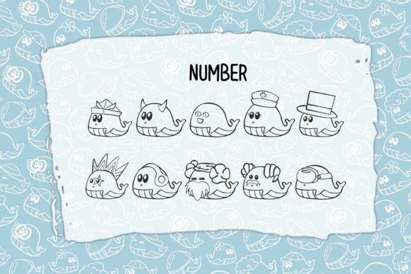 Little Whale Font PNG with transparent background - Preview 2