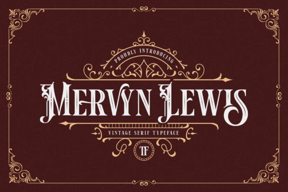 Preview specimen of Mervyn Lewis blackletter font