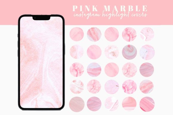 Pink Marble Instagram Highlight Covers