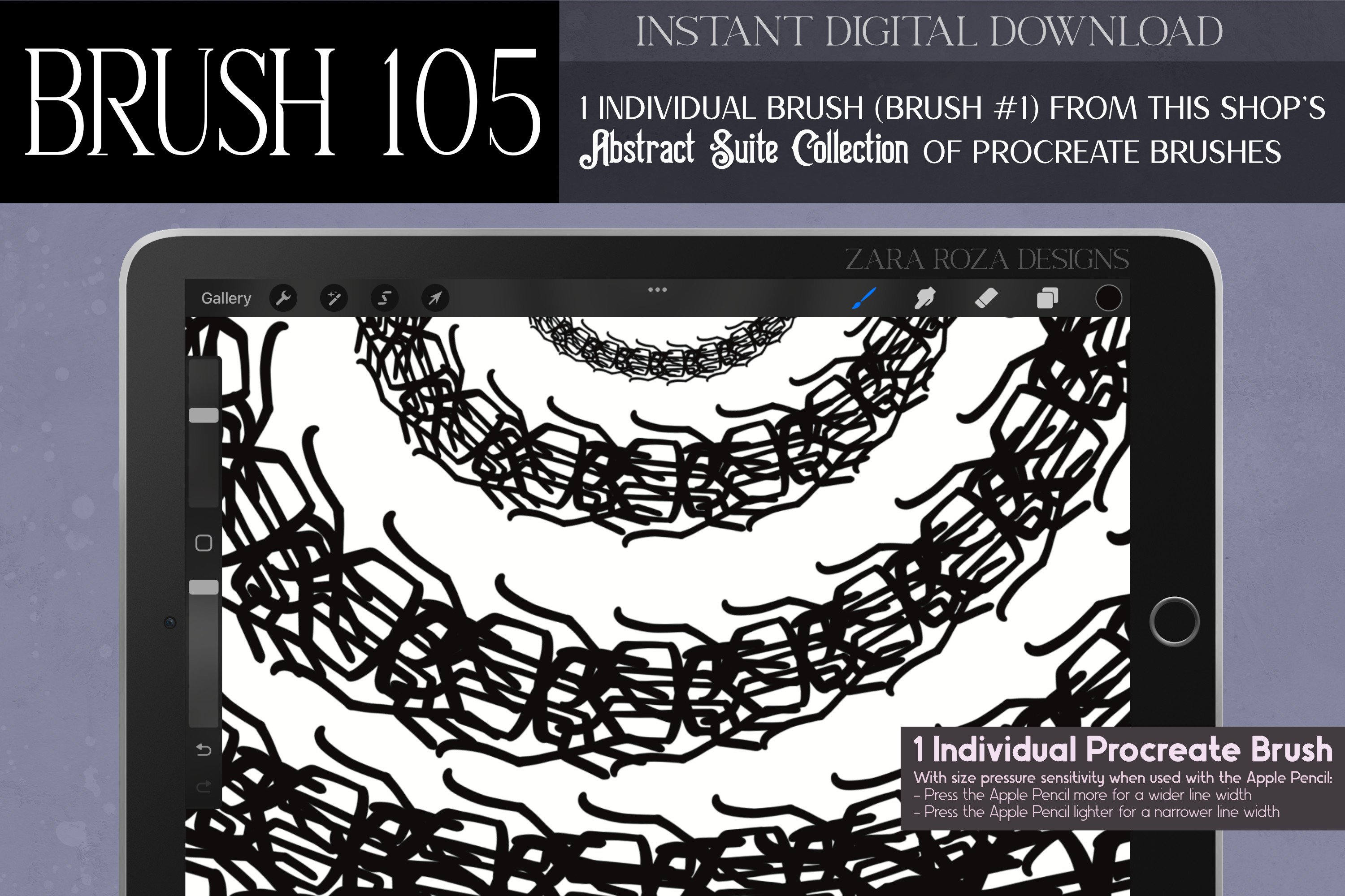 Procreate Brush #105 – Abstract Suite
