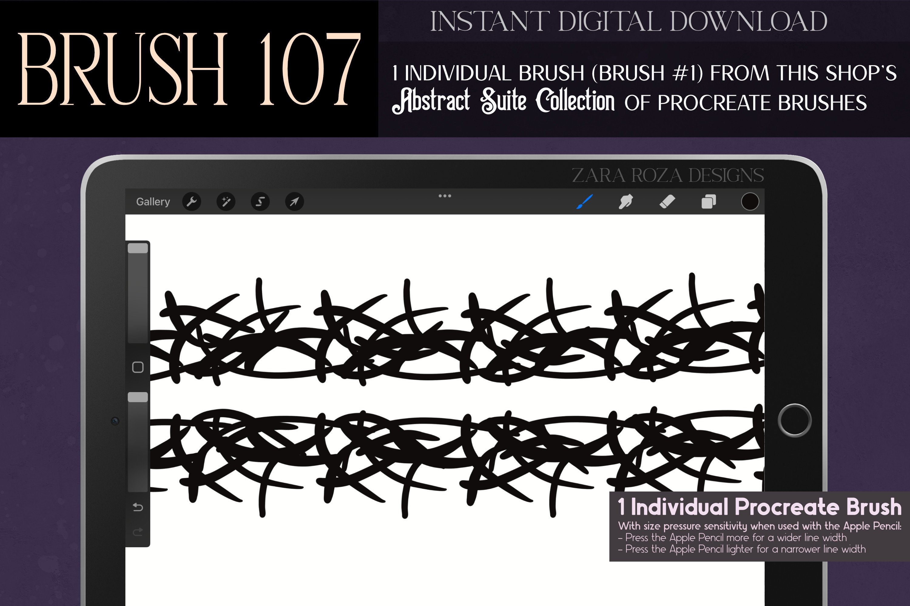 Procreate Brush #107 – Abstract Suite