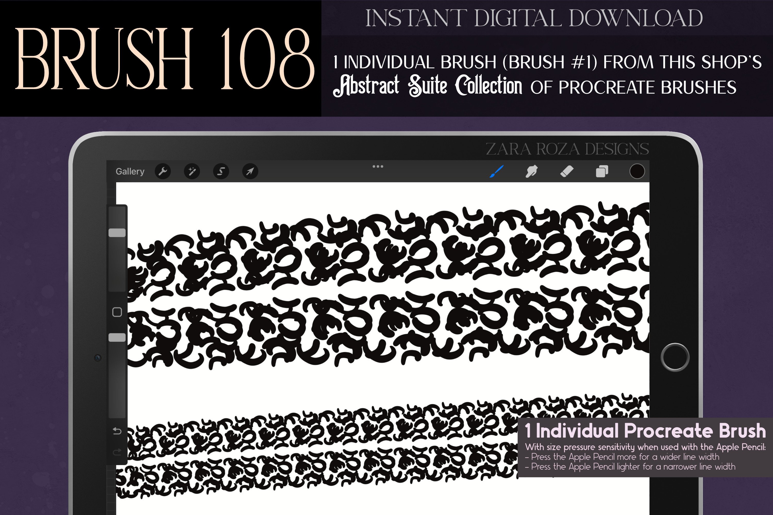Procreate Brush #108 – Abstract Suite